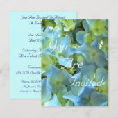 ブルーアイドランゲアフラワーズフローラフラワーフォト 招待状 (正面/裏面)