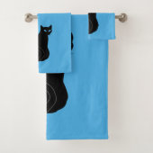 ブルーアイド黒猫バスタオル – あなたの色 バスタオルセット (インサイチュ)