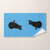 ブルーアイド黒猫バスタオル – あなたの色 バスタオルセット (ハンドタオル)