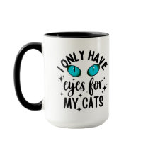ブルーアイネコの顔マグカップ、可愛い猫好きのコーヒーカップ、