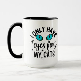 ブルーアイネコの顔マグカップ、可愛い猫好きのコーヒーカップ、 マグカップ