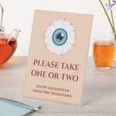 ブルーアイハロウィーントリックまたはトレーターキャンディノート 台座サイン (インサイチュ)