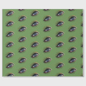 ブルーアイパターンギフトラッピング紙 ラッピングペーパー (フラット)