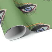 ブルーアイパターンギフトラッピング紙 ラッピングペーパー (ロールコーナー)