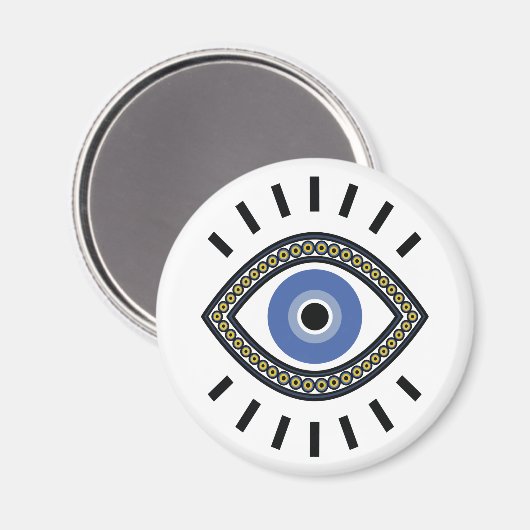 ブルーアイビーズアミュレット、民族悪のアイプロテクション マグネット (正面/裏面)