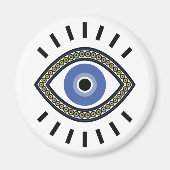 ブルーアイビーズアミュレット、民族悪のアイプロテクション マグネット (正面)