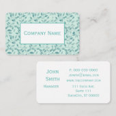 ブルーアイビーパターン名刺 名刺 (正面/裏面)