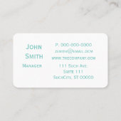 ブルーアイビーパターン名刺 名刺 (裏面)