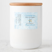 ブルーアイボリーヒトデ水彩手作り石鹸ラベル フードラベル (正面)