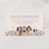 ブルーアイボリーペットグルーミングドッグシッタートリマー 名刺 (裏面)