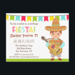 ブルーアイボーイメキシコフィエスタ子供の誕生日パーティー 招待状<br><div class="desc">子供の誕生日とカラフルメキシコ·フィエスタ！赤、青、緑、黄色の色を鮮やかに選ぶのに最適です。おもしろいとカラフルをテーマにしたメキシコ風の服を着た少年、ソンブレロの広いつばの帽子、おもしろい縞模様のポンチョが登場します。その少年はギターを首のまわりにに掛けている。背景にバつるナーをバンティング。リバース·ページはギターだ。来園者は音楽や飲食、そして1日のおもしろいを楽しみにする！</div>