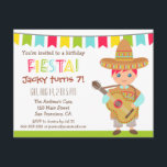 ブルーアイボーイメキシコフィエスタ子供の誕生日パーティー 招待状<br><div class="desc">子供の誕生日とカラフルメキシコ·フィエスタ！赤、青、緑、黄色の色を鮮やかに選ぶのに最適です。おもしろいとカラフルをテーマにしたメキシコ風の服を着た少年、ソンブレロの広いつばの帽子、おもしろい縞模様のポンチョが登場します。その少年はギターを首のまわりにに掛けている。背景にバつるナーをバンティング。リバース·ページはギターだ。来園者は音楽や飲食、そして1日のおもしろいを楽しみにする！</div>