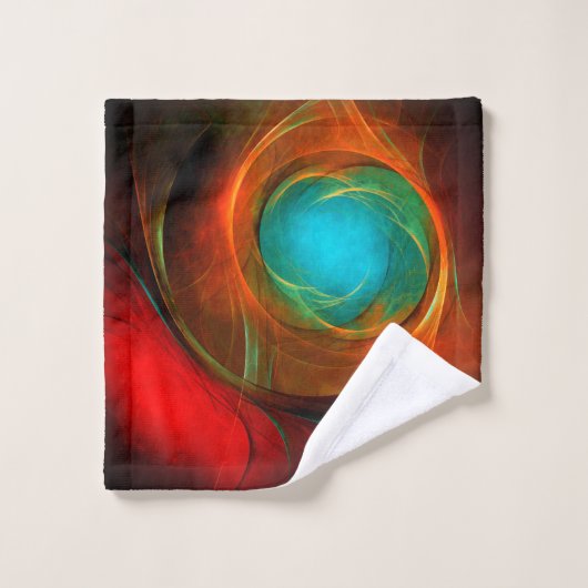 ブルーアイモダン抽象芸術ファインアートパタクールーン#16 ウォッシュタオル (ウォッシュタオル)