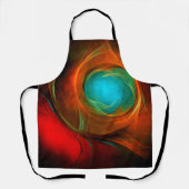 ブルーアイモダン抽象芸術ファインアートパタクールーン#16 エプロン (正面)