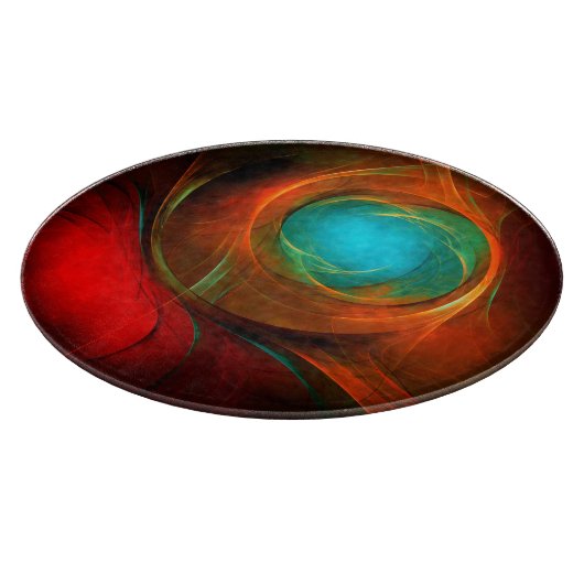 ブルーアイモダン抽象芸術ファインアートパタクールーン#16 カッティングボード (角)