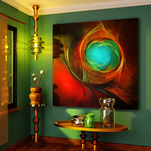 ブルーアイモダン抽象芸術ファインアートパタクールーン#16 キャンバスプリント