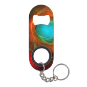 ブルーアイモダン抽象芸術ファインアートパタクールーン#16 キーホルダー栓抜き (裏面)