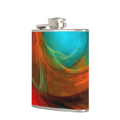 ブルーアイモダン抽象芸術ファインアートパタクールーン#16 フラスク (左)