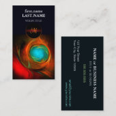 ブルーアイモダン抽象芸術ファインアートパタクールーン#16 名刺 (正面/裏面)