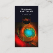 ブルーアイモダン抽象芸術ファインアートパタクールーン#16 名刺 (正面)