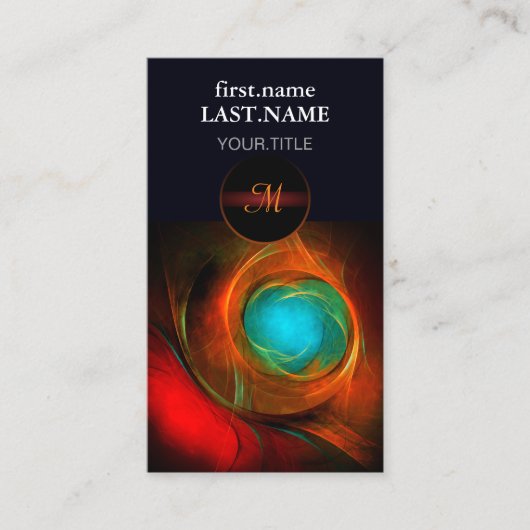 ブルーアイモダン抽象芸術ファインアートパタクールーン#16 名刺 (正面)