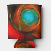 ブルーアイモダン抽象芸術ファインアートパタクールーン#16 缶クーラー (裏面)