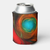 ブルーアイモダン抽象芸術ファインアートパタクールーン#16 缶クーラー (缶裏面)