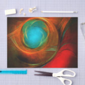 ブルーアイモダン抽象芸術ファインアートパタクールーン#16 薄葉紙 (クラフト)