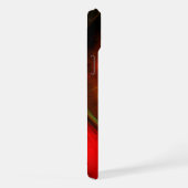 ブルーアイモダン抽象芸術ファインアートパタクールーン#16 iPhoneケース (右側面)