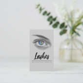 ブルーアイラッシュまつげエクステンションのメイクアップ 名刺 (スタンド正面)