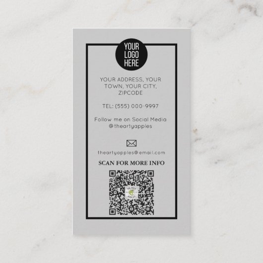 ブルーアイラッシュまつげエクステンションのメイクアップ 名刺 (裏面)