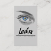 ブルーアイラッシュまつげエクステンションのメイクアップ 名刺 (正面)
