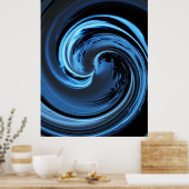 ブルーアイランドウェーブポスター ポスター (キッチン)