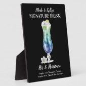 ブルーアイランドドリンクパーソナライズされた・シグネチャードリンク フォトプラーク (側面)