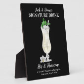 ブルーアイランドドリンクパーソナライズされた・シグネチャードリンク フォトプラーク (側面)