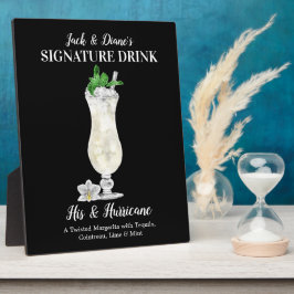 ブルーアイランドドリンクパーソナライズされた・シグネチャードリンク フォトプラーク