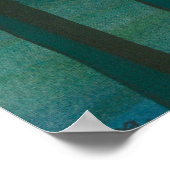 ブルーアイランド抽象芸術アートポスター/プリント24x24インチ ポスター (角)