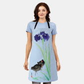 ブルーアイリスとモアヘンby大原小村 エプロン (着用した状態)