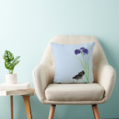 ブルーアイリスとモアヘンby大原小村 クッション (椅子)