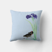 ブルーアイリスとモアヘンby大原小村 クッション (裏面)