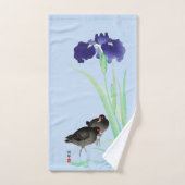 ブルーアイリスとモアヘンby大原小村 バスタオルセット (ハンドタオル)