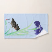 ブルーアイリスとモアヘンby大原小村 バスタオルセット (ハンドタオル)