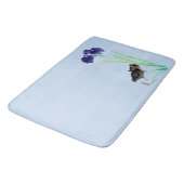 ブルーアイリスとモアヘンby大原小村 バスマット (アングル)