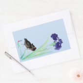 ブルーアイリスとモアヘンby大原小村 長方形シール (封筒)