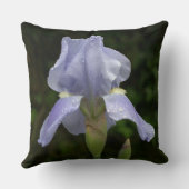 ブルーアイリスと雨滴可逆的装飾用クッション クッション (裏面)