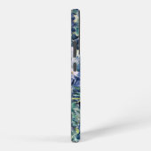 ブルーアイリスの水彩背景パターン SAMSUNG GALAXYケース (右側面)