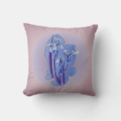 ブルーアイリスの花 クッション (正面)