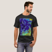 ブルーアイリスアブストラクト Tシャツ (正面フル)