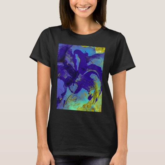 ブルーアイリスアブストラクト Tシャツ (正面)