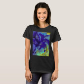 ブルーアイリスアブストラクト Tシャツ (正面フル)